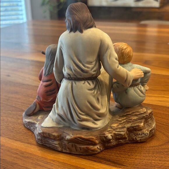 Homco Vintage 1983 The Fisherman Jesus with Children Masterpiece Porcelain - Picture 6 of 11